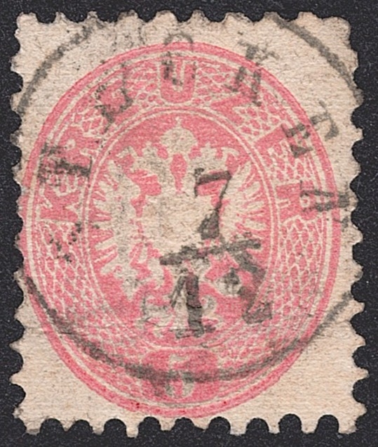 Österreich Kaisertum 1863/64 - 5 Kreuzer ANK Nr. 32 gestempelt "STECKEN"