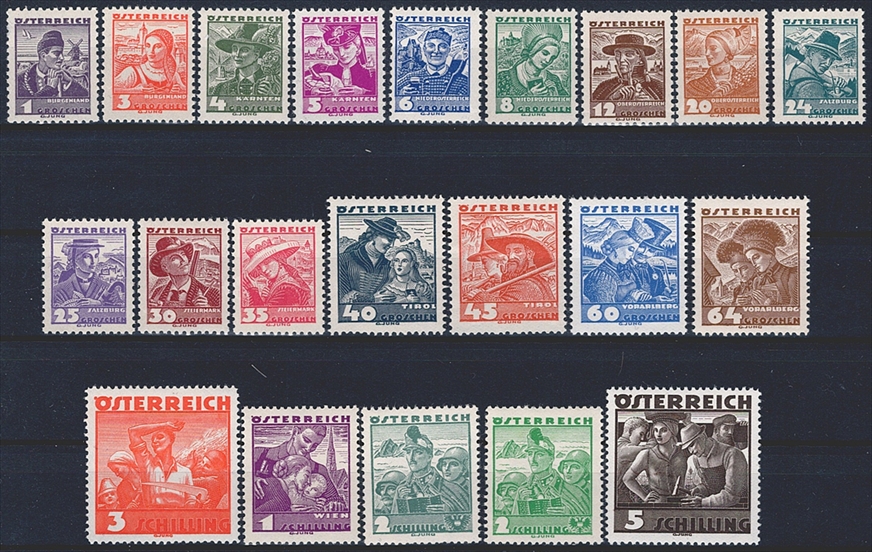 Österreich, Nr.567-587, Freimarken, komplette Serie