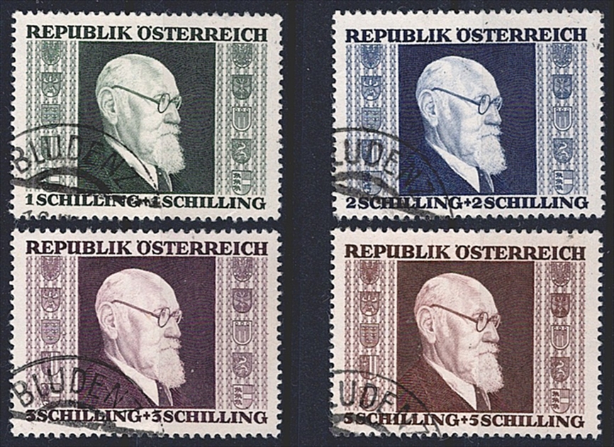 Österreich, Nr.772A-775A, Karl Renner, komplette Serie, gezähnt, BREGENZ