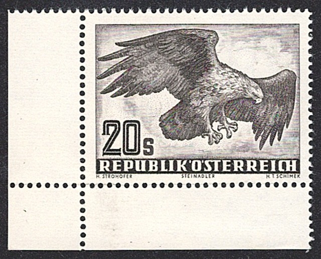 Österreich, Nr.968x, Steinadler, Bogenecke
