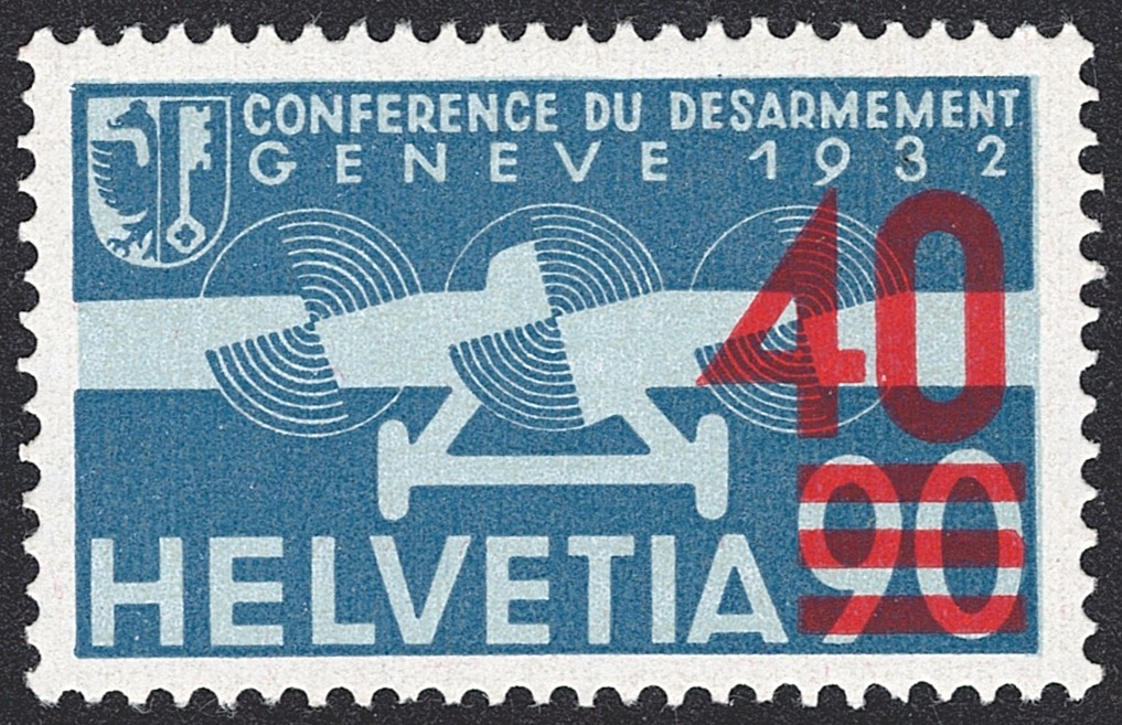 Schweiz, Flugpost, Nr.24, 40/90Rp.