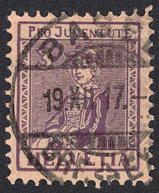 Schweiz, Pro Juventute, Nr. 7 Walliserin, BASEL