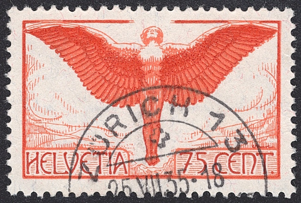 Schweiz,Flugpost, Nr.11, Ikarus, ZÜRICH 13