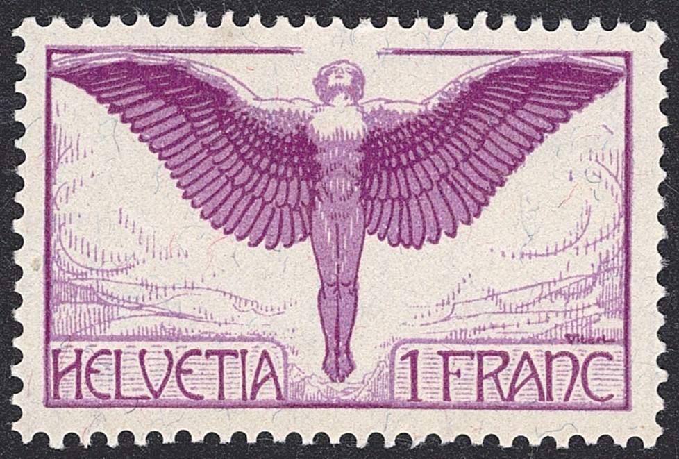 Schweiz,Flugpost, Nr.12, Ikarus