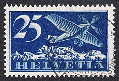Schweiz,Flugpost, Nr.5, Flugzeug, GENEVE