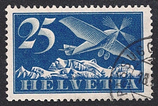 Schweiz,Flugpost, Nr.5, Flugzeug, PASSUGG