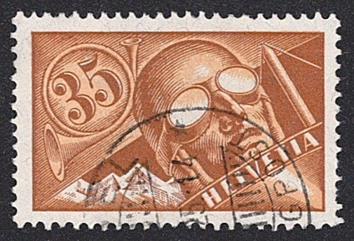 Schweiz,Flugpost, Nr.6, Pilot, BASEL