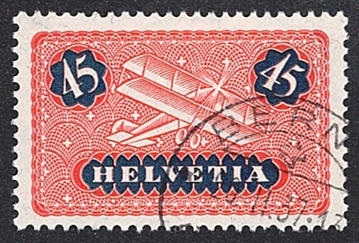 Schweiz,Flugpost, Nr.8, Flugzeug, BERN
