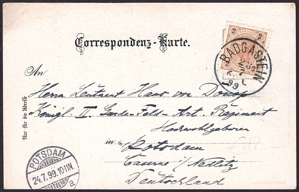 Lithographien, Österreich, Gruss aus BAD GASTEIN, 3 Bilder, 1899 – Bild 2