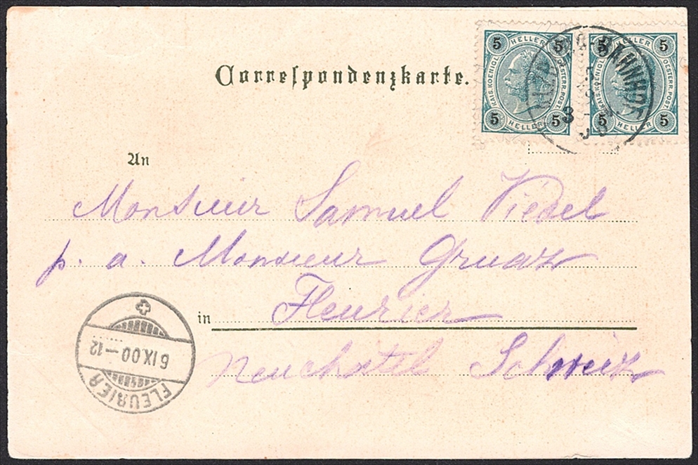 Lithographien, Österreich, Gruss aus SALZBURG, 2 Bilder, 1900 – Bild 2