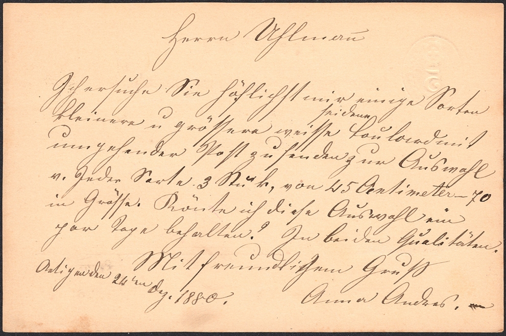 Schweiz, Abstempelungen, Kanton Solothurn, Zwergstempel AETIGEN, auf 5Rp.Postkarte – Bild 2