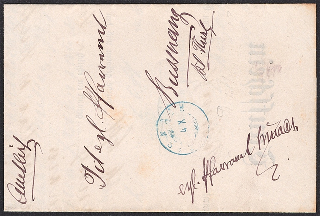 Schweiz, Abstempelungen, Kanton Thurgau, Zwergstempel SIRNACH, blau, auf amtlichem Taufschein