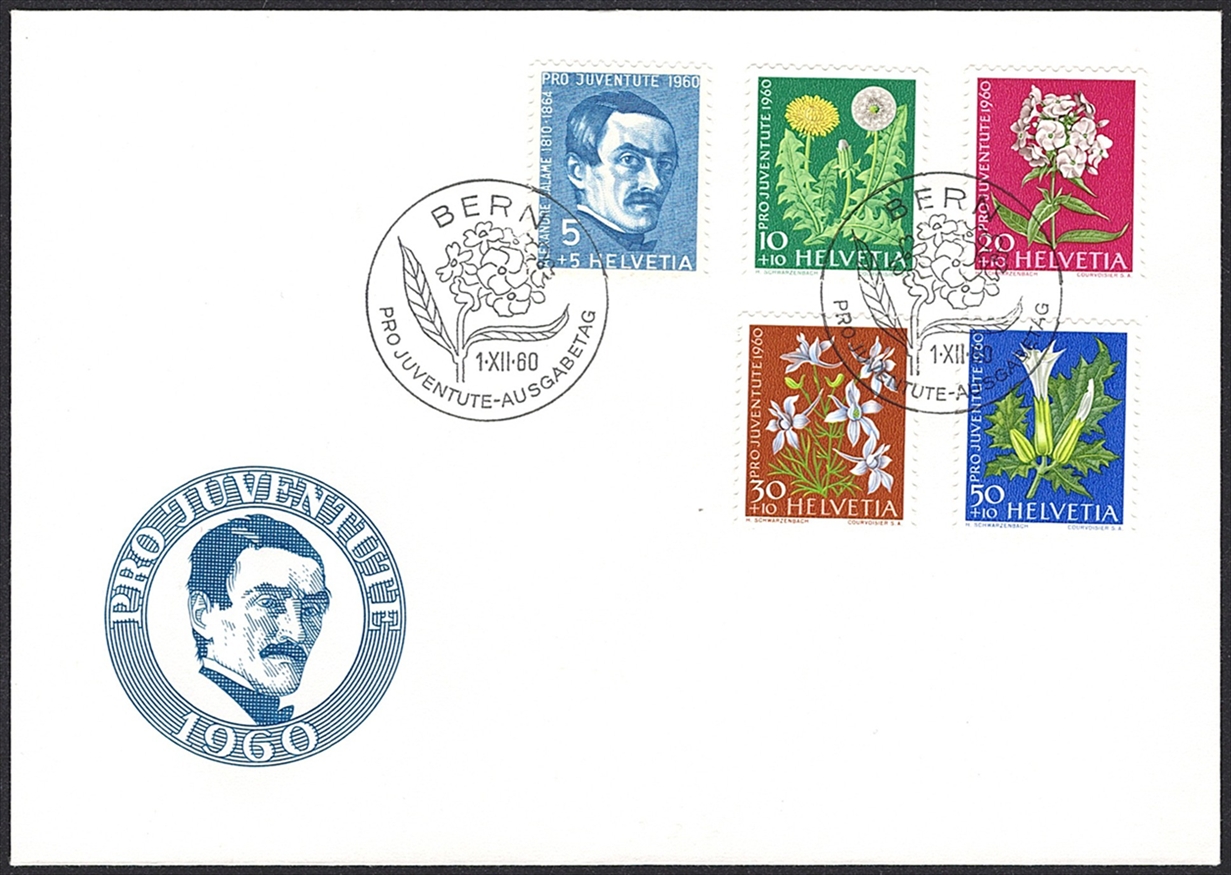 Schweiz, FDC, Pro Juventute, 183-187, unadressierter offizieller Umschlag
