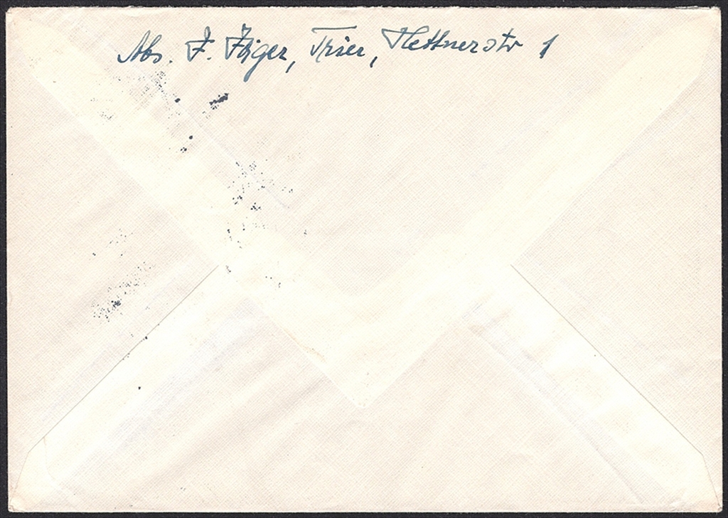 Deutschland, BRD, Nr.178xW. waagrechtes Paar mit 10xNr.226 und Nr.177 auf Brief nach Budenheim, TRIER – Bild 2