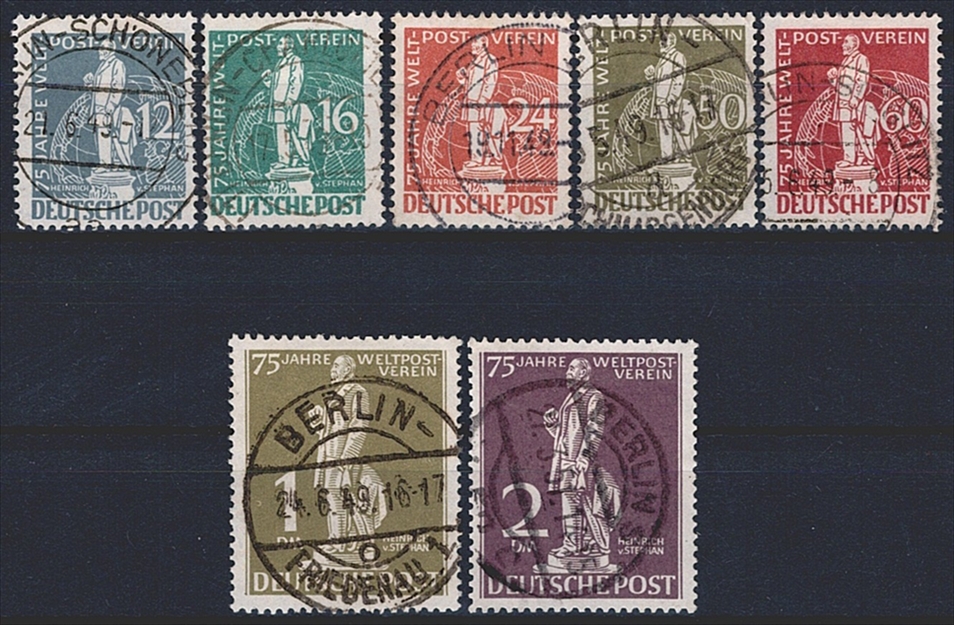 Deutschland, Berlin, Nr.35-41, 75 Jahre UPU, komplette Serie, BERLIN