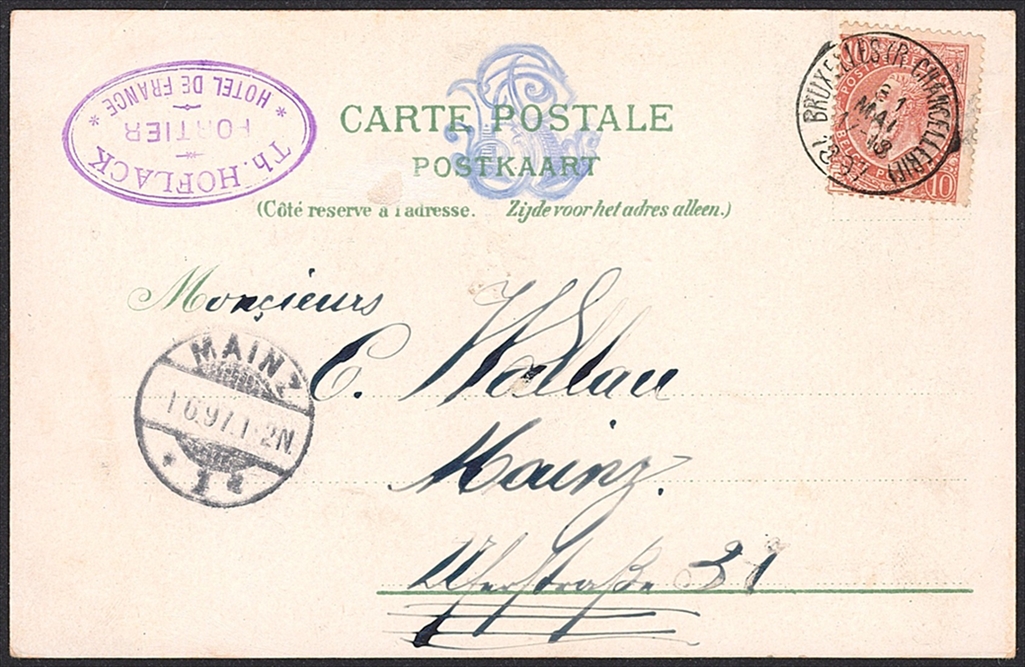 Lithographien, Belgien, Souvenir de BRUXELLES, 4 Bilder, 1897 – Bild 2