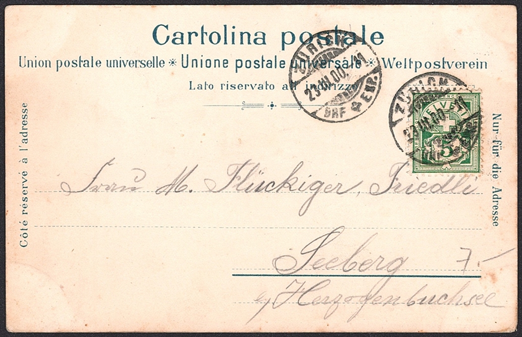 Lithographien, Italien, Un saluto da PALLANZA, 1900 – Bild 2