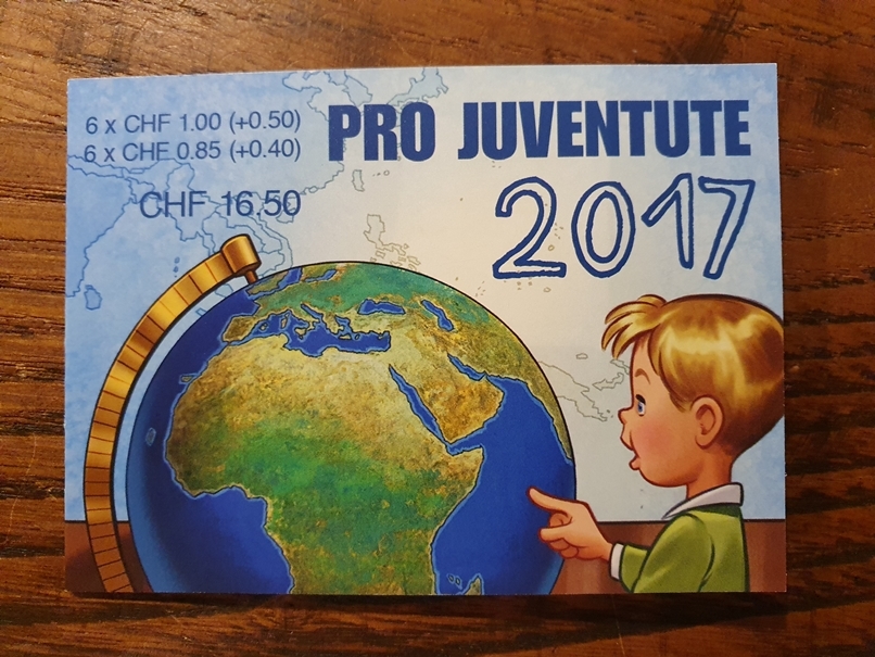 Schweiz Markenheftchen PJ 2017 Nr. WI/66 mit 6 x 0.85er, 6 x 1.-er